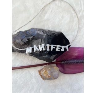 “MANIFEST” Mother of Pearl White Topaz Necklace